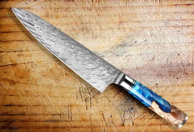 Immagine prodotto di C-Color-8 pollici coltello da chef extra affilato con manico in legno unico Il coltello multiuso in cucina