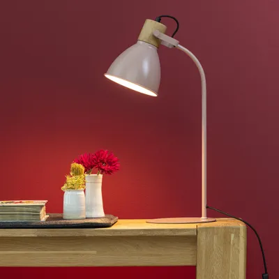 Immagine prodotto di Lampada da tavolo, altezza 52 cm, E27, max. 40 W, orientabile, metallo/legno
