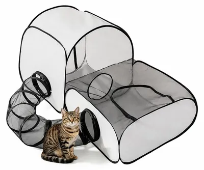 Productafbeelding van Vouwbare Kattenren met Tunnel voor Binnen en Buiten