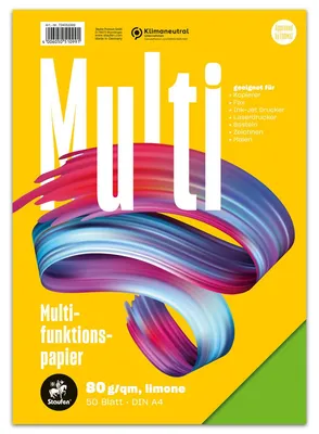 Immagine prodotto di Staufen® 734051099 Carta multifunzione 7X PLUS - A4, 80 g/m², lime, 50 fogli