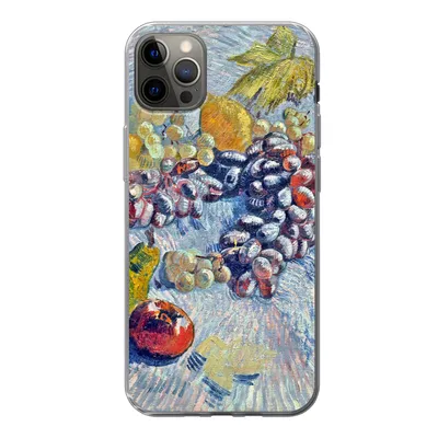 Produktbild von MuchoWow® Handyhülle Schutzhülle Hülle für iPhone 13 Pro Max Weintrauben, Zitronen, Birnen und Äpfel - Vincent van Gogh Silikon Softcase Handy Hülle - Mobiltelefon