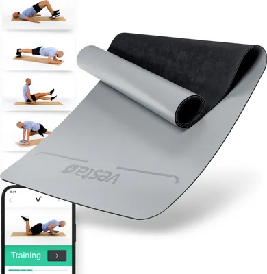 Produktbild von Premium Naturkautschuk Yogamatte Rutschfest 183 x 65 cm Dicke 0,4 cm Fitnessmatte