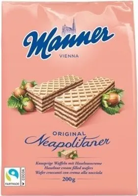 Produktbild von Manner Haselnusswaffeln 200g