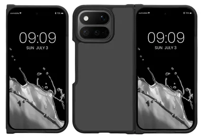Produktbild von kwmobile Bumper Hülle kompatibel mit Google Pixel 11 Pro Fold - Kunststoff Schutzhülle mit TPU Silikon Bumper Schwarz Matt Transparent