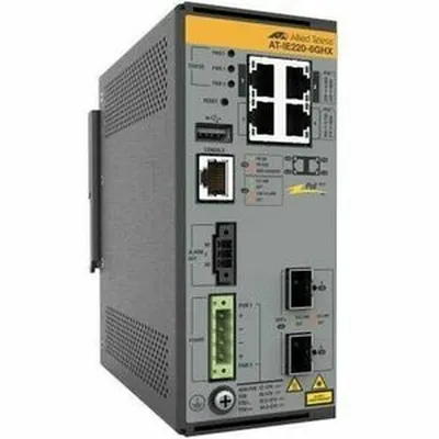 Zdjęcie produktu dla Allied Telesis AT-IE220-6GHX-80, Zarządzany, L2, Gigabit Ethernet (10/100/1000), Pełny dupleks, Obsługa PoE, Montaż naścienny / rzutowanie na sufit