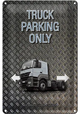 Produktbild von Blechschild Spruch 20x30cm Parken Truck parking only