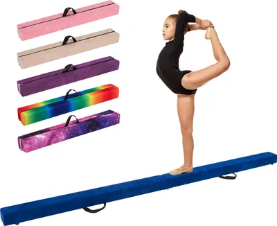 Produktbild von COSTWAY Schwebebalken Kinder, Balancierbalken, Gymnastikbalken mit Tragegriff & Boden, Gymnastik Balance Balken, Turnbalken Balance Beam für Zuhause