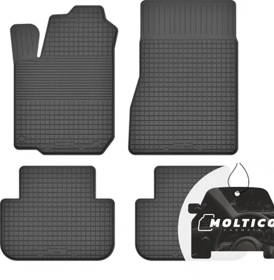 Produktbild von Gummimatten mit Rand Auto Fußmatten Gummi Automatten Passgenau 4-teilig Set - passend für Renault Laguna II 2001-2007