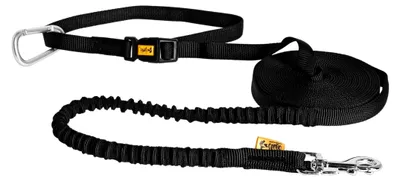 Produktbild von Dingo Laufgürtel mit Stoßdämpfer und verstellbarer Leine, 6 Meter, Universalgröße, Schwarz