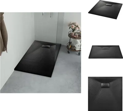 Obrázek produktu pro vidaXL Sprchová vanička SMC Black 90×90 cm - Sprchové vaničky