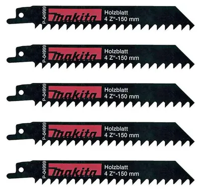 Image de Lot de 5 lames de scie sabre MAKITA P-04999 pour bois
