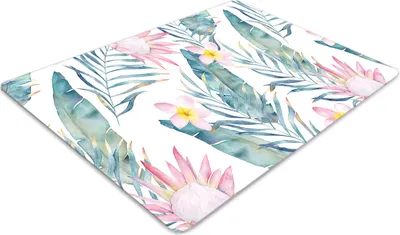 Produktbild von Stuhlunterlage Bürostuhlunterlage 120 cm x 90 cm Bodenmatte Bürostuhlunterlage - Helle rosa Blumen