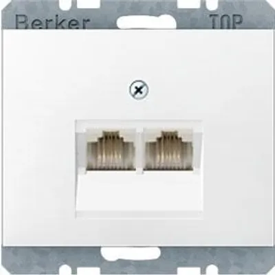 Produktbild von Berker K.1 Netzwerkdose 2xRJ45 weiß