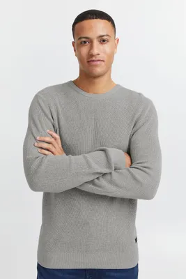 Produktbild von Blend BHCodford Herren Strickpullover Feinstrick Pullover mit Rundhalsausschnitt O-Neck Meliert