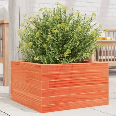 Image de Maison Exclusive - Bac à plantes brun ciré 40x40x23 cm Bois massif de pin