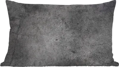 Produktbild von MuchoWow® Zierkissen Sofakissen Wohnzimmer Dekokissen 60x40 cm Beton - Strukturiert - Retro - Schwarz - Grau - Rustikal - Kopfkissen - Polster mit Foto