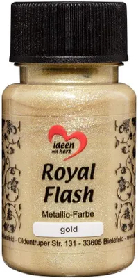 Produktbild von Glitzerfarbe – Acrylbasis – Metallic – Feinstes Glitzerpulver – 50 ml – Gold
