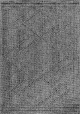 Produktbild von Patara Zigzag teppich indoor/outdoor läufer 80x250cm grau