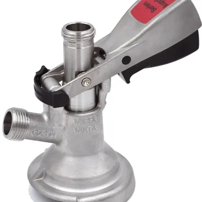 Produktbild von Flach Zapfkopf, Keg Anschluss - Micro-Matic, Reihenschaltung (CNS)