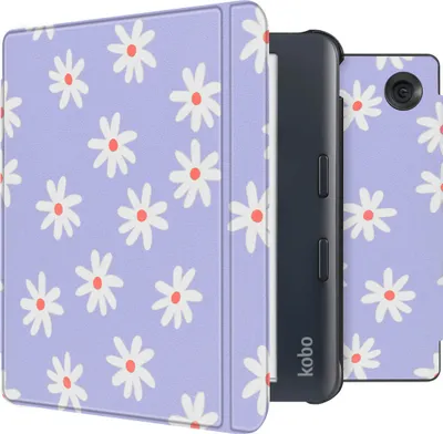 Obrázek produktu pro imoshion Design Slim Hard Case Sleepcover s podstavcem Kobo Libra Barva - Květy na dálku