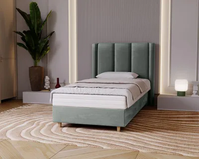 Obrázek produktu pro Čalouněná jednolůžková postel 80x200 KENBRIDGE - šedá