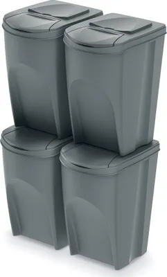 Produktbild von Abfallbehälter Prosperplast SORTIBOX 4 x 35 l grau