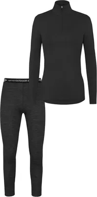 Produktbild von normani Damen Merino Langarm mit 1/4 Zipper „Launceston“ und Merino Hose „Perth“