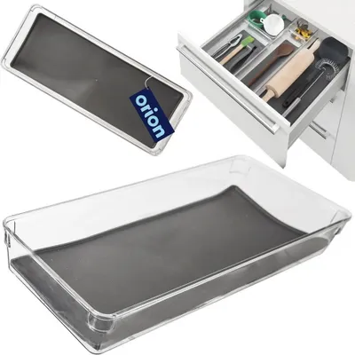 Produktbild von Orion Aufbewahrungsbehälter Aufbewahrungsbox Kunststoff-Behälter GREY 40x16x4,5 cm