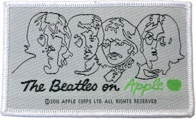 Produktbild von The Beatles - Patch "On Apple", gewebter Stoff RO8179 (Einheitsgröße) (Weiß/Schwarz)