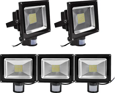 Produktbild von 5pcs 50W LED Strahler Fluter Spot Außenstrahler Flutlich mit Bewegungsmelder,Greenmigo Warmweiß Wandstrahler IP65 Wasserdicht AC 85-265V Tageslichtweiß