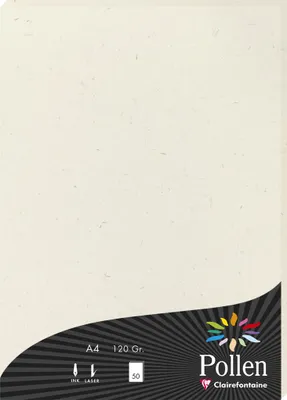 Immagine prodotto di Pollen by Clairefontaine 55010C Pollen by Clairefontaine Papier Natura, DIN A4, 120 g/qm