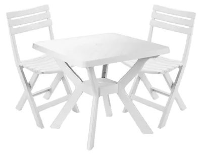 Produktbild von Sitzgarnitur Bistrogarnitur 3-teilig Weiß
