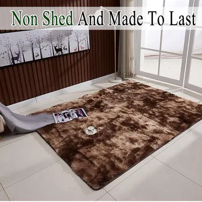 Produktbild von Wohnzimmer Teppich 180 x 240 cm Kurzflor Braun