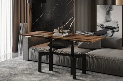 Produktbild von ENDO-Möbel Couchtisch Oliana, ausziehbar 110-170cm und höhenverstellbar (Eiche Monastery)