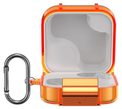 Image de Étui kwmobile pour CMF by Nothing Buds Pro 2 / CMF Buds 2 Plus - Étui de protection en TPU et silicone - Housse pour écouteurs - Orange