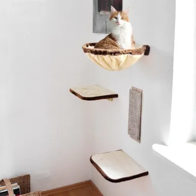 Produktbild von Silvio Design Katzen-Kletterwand, 4teilig beige/braun