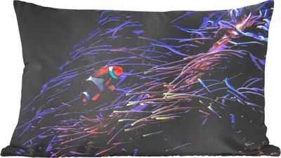 Produktbild von MuchoWow® Zierkissen Sofakissen Wohnzimmer Dekokissen 50x30 cm Nemo - Fisch - Koralle - Wohnzimmerdekoration - Polster mit Photo