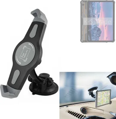 Produktbild von K-S-Trade Scheiben-Halterung für Tablets kompatibel mit Oukitel RT8 KFZ Tablet Saugnapf Auto Halterung Windschutzscheibe Holder Halter