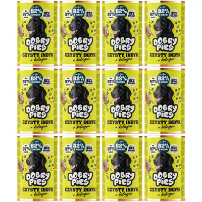 Zdjęcie produktu dla Dobry Pies Czysty indyk + kolagen monoproteinowa mokra karma dla psa w puszce 12 x 400g