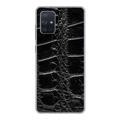 Produktbild von MuchoWow® Handyhülle Schutzhülle Hülle für Samsung Galaxy A51 Tiermuster - Krokodile - Leder Silikon Softcase Handy Hülle - Schutzabdeckung