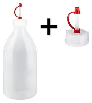 Produktbild von Dosierflasche 500ml mit 2 Tropfverschlussdüsen für Nahtsicherung