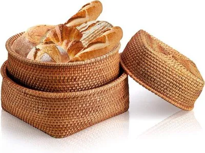 Obrázok produktu pre Sada 3 ratanových úložných boxov do kuchyne a kúpeľne