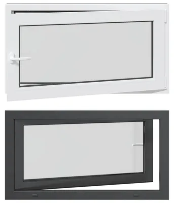 Immagine prodotto di vidaXL Finestra da cantina RISOR 110 x 70 cm in PVC e vetro, antracite