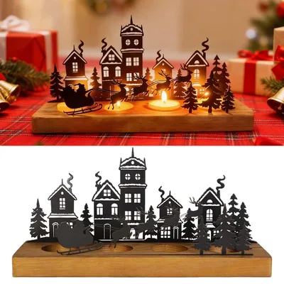 Kerzenhalter Adventskranz, schwarz, 1 Stück