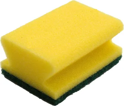 Produktbild von TASKI 7515483 Schwamm - gelb/grün, 9,5 x 6 cm