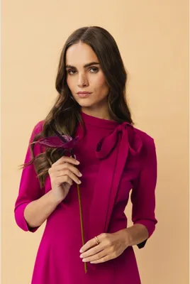 Produktbild von Stylove Midikleid für Frauen Gwalchakin S346 Pflaume M