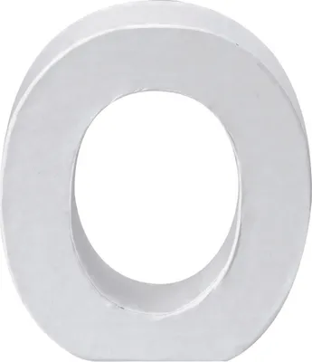 Produktbild von Papp Buchstabe O weiss 10 x 3,5cm