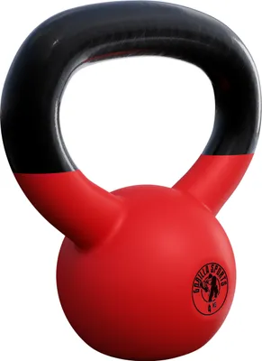 A kettlebell on a white background.
