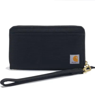 Image de Carhartt Nylon Duck Lay-Flat Clutch Wallet B0000246, couleur:noir