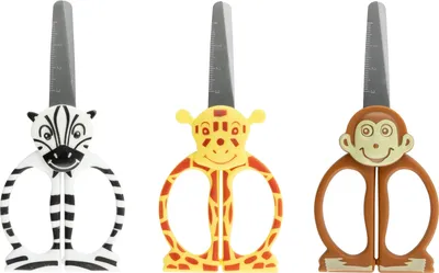 Produktbild von 3x Motiv-Kinderschere / Bastelschere / abgerundeten Spitzen / 12 cm / 3 Motive